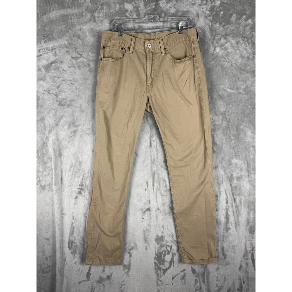 Levi Strauss & Co Mens 511 Slim Fit‎ Khaki Cotton Jeans Pants W34 L32